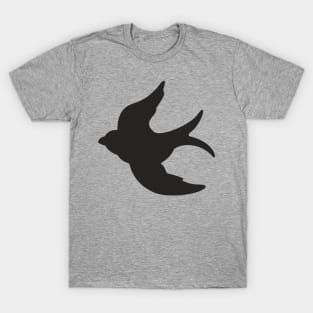 Black Flying Swallow T-Shirt